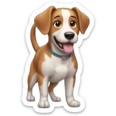 dog happy sticker
