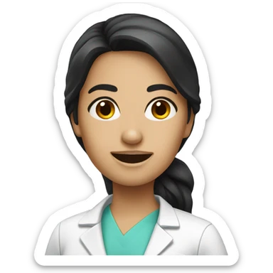 dentist woman dark hair sticker