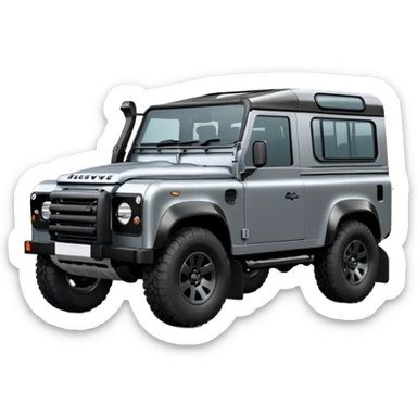 New Landrover Defender in Carpathian Grey with gloss black accents sticker