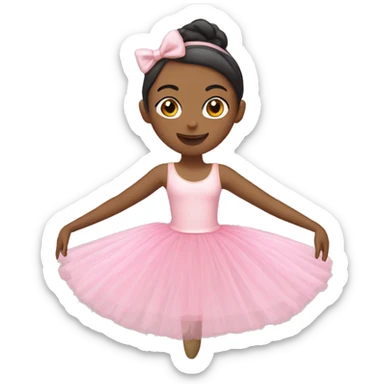 A ballerina wearing a pink tutu  sticker