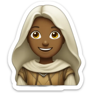 Medieval girl smiling sticker