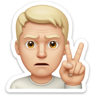 The disgruntled white man shakes his finger sticker