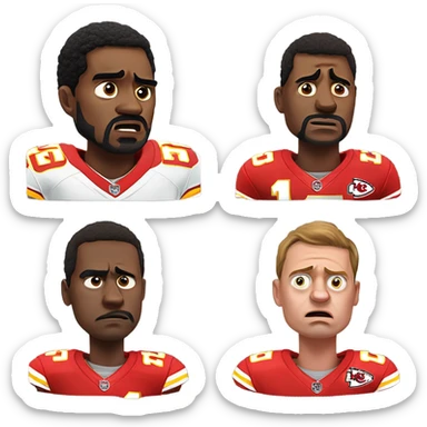 Kansas City chiefs losing in the nfl superbowl against the Philadelphia eagles  sticker