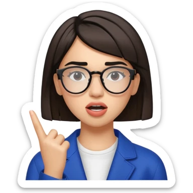 dua lipa with glasses singing sticker