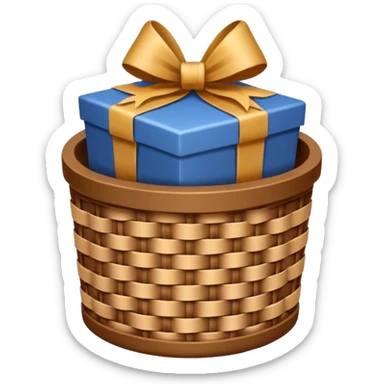 Return gift round hamper sticker