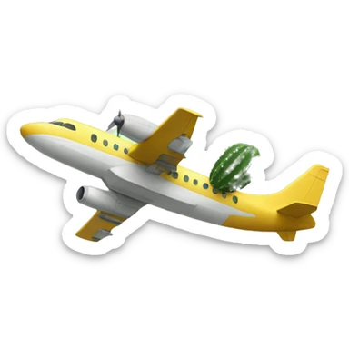 Plane with a cactus sticker