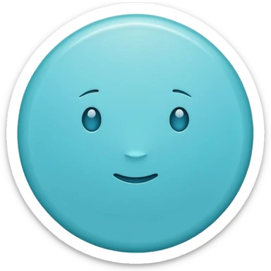 cyan circle plain with shade sticker