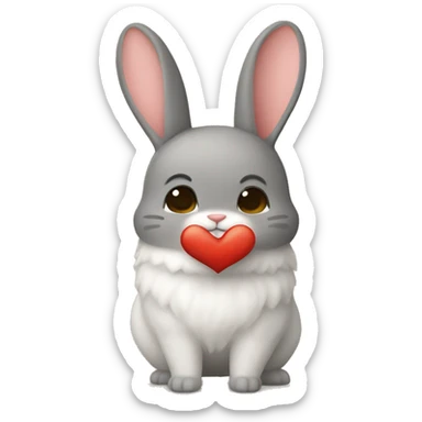 Conejo+amor sticker