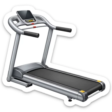 empty treadmill without anyone standing on it sticker