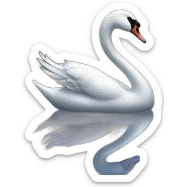 number 2 in the form of a swan sticker