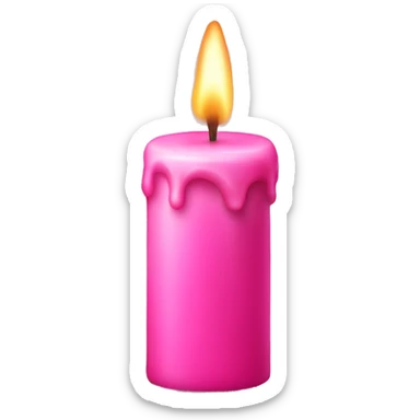 pink candle  sticker
