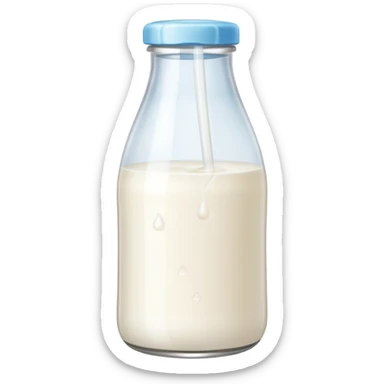 baby Milk bottle with measuring marks and milk drops sticker