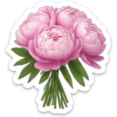 Peony bouquet sticker