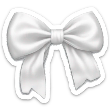 white satin bow sticker
