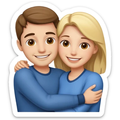 Couple hugs  sticker