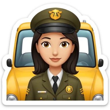  taxi driver woman sticker