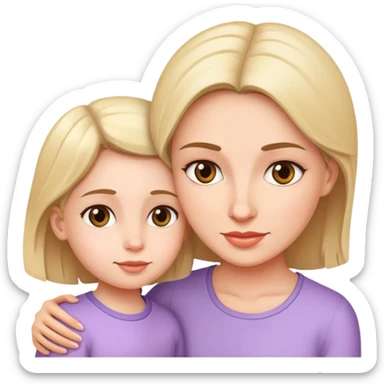 Mommy and daughter  sticker
