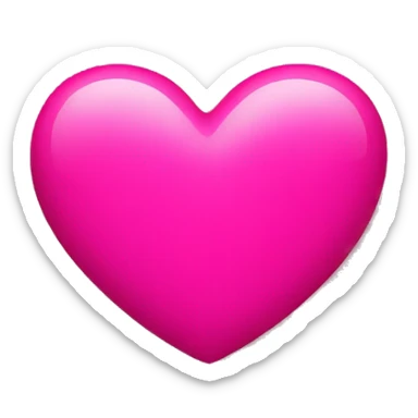 hot pink heart sticker