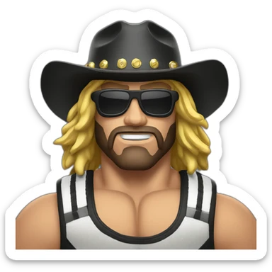wwe macho man wrestler sticker