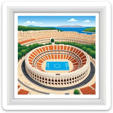 Cinematic Realistic Pula Arena, Croatia emoji sticker