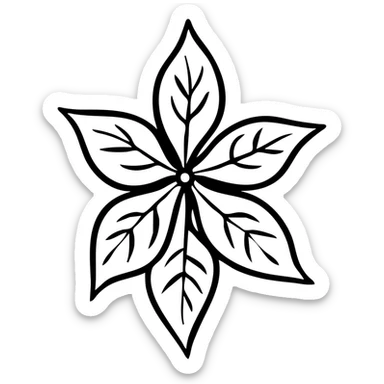 Fresh basil herb with multiple leaves sticker