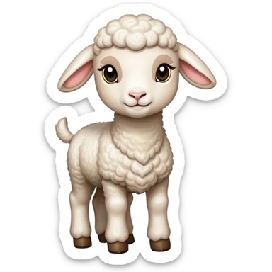 cross with lamb sticker