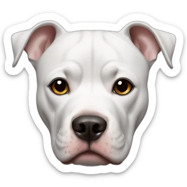 White-black pitbull dog sticker