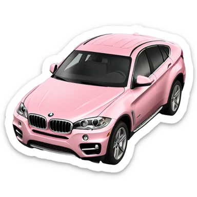 light pink bmw x6 car sticker