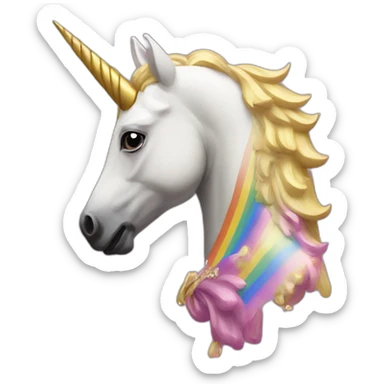 Francisco franco in a unicorn lgtbi sticker