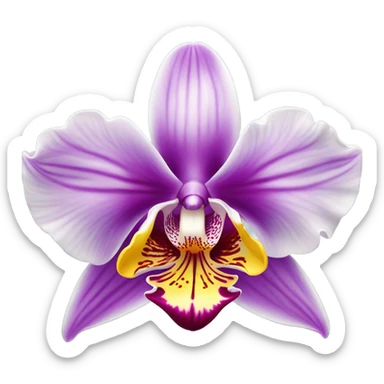 orchid flower sticker