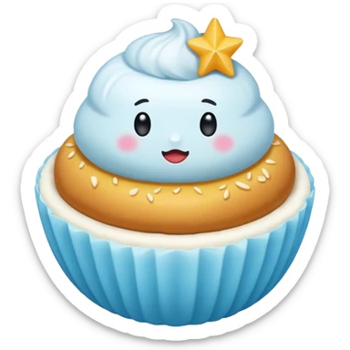 Verificacion azul de tiktok redonda medio celeste con la palomita blanca chillante sticker