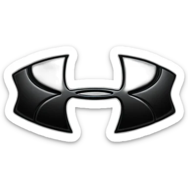 Under armour black logo sticker