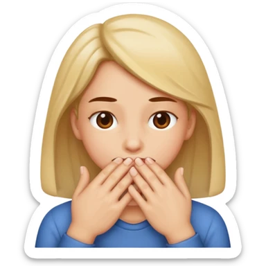 Biting lip, rubbing hands  sticker