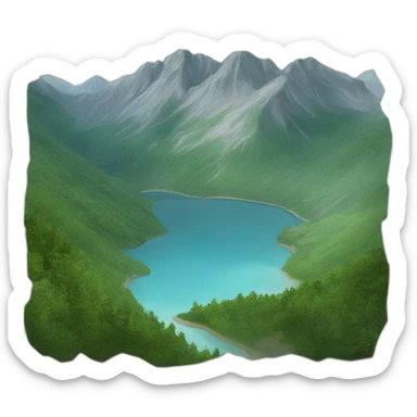 Lac de montagne sticker