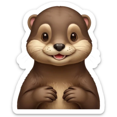a flirty italian otter sticker