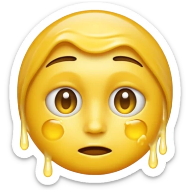 I want the emoji to be dizzy and sweaty and sweaty and transparent with yellow skin color sticker