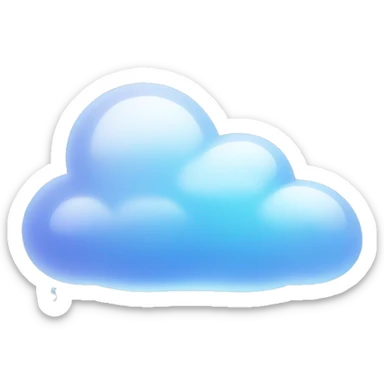A smooth, translucent cloud with a subtle gradient, gently pulsing with light, and small, glowing raindrops falling from it.

 sticker