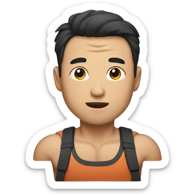 A korean man with muscle  sticker