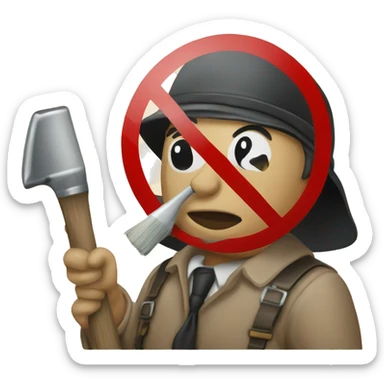 paint with a prohibition sign  sticker