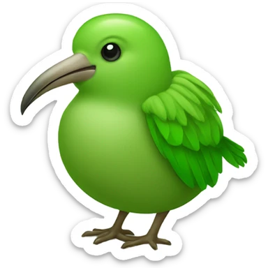 kiwi bird green sticker