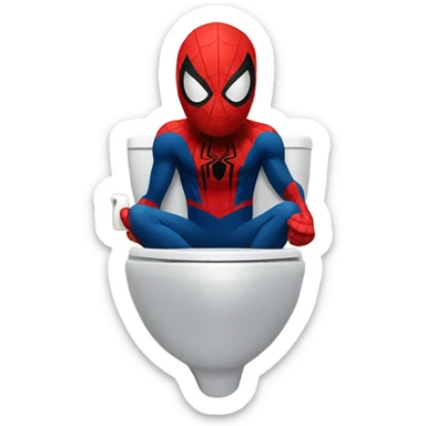 spiderman in toilet sticker