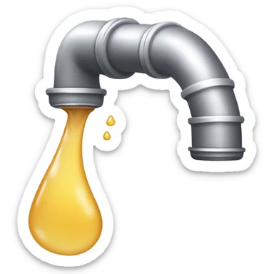 Leaking bathroom pipe sticker