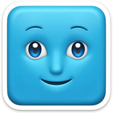 Please create a square blue emoji without changing the ‘KR’ lettering. sticker