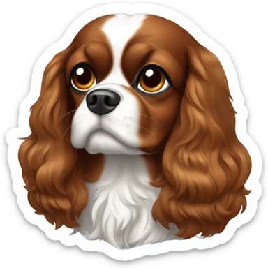 King Charles Cavalier all one color brown sticker