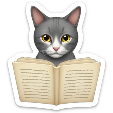 Cat-reading-the-odyssey sticker