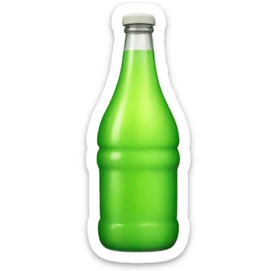 Yellow green soda bottle sticker