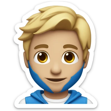 Corazón azul con flecha sticker