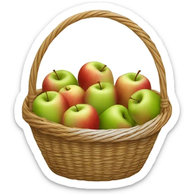 basket of apple sticker