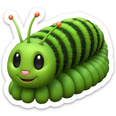 3d Caterpillar sticker