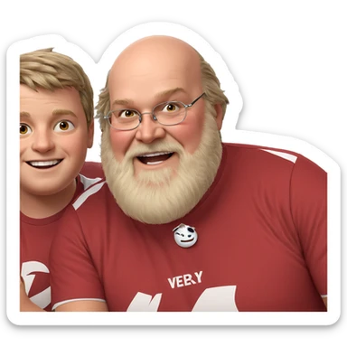 two boys smiling together sticker
